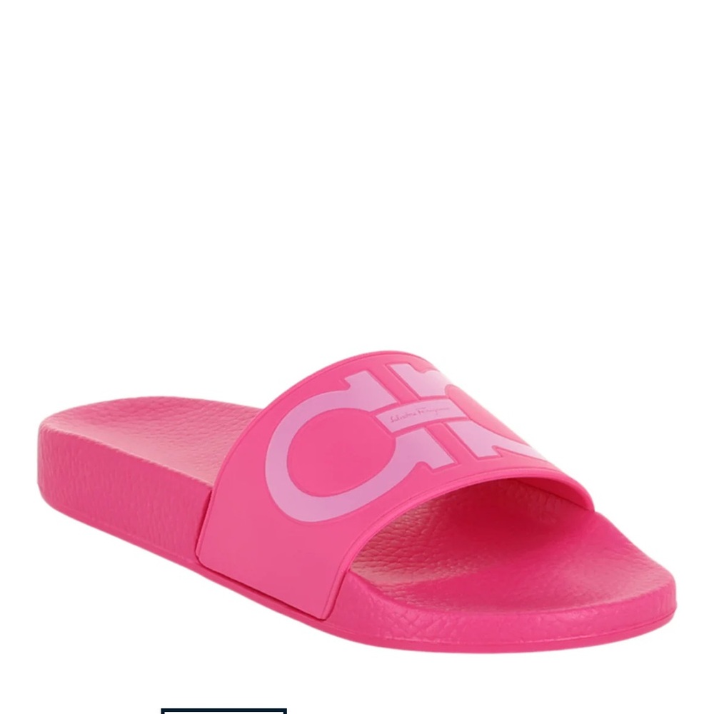 Salvatore Ferragamo Pink Slide Sandals Sporty Design - Picture 5 of 7